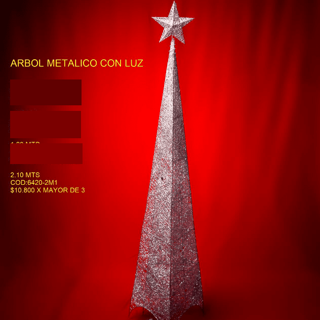 Árbol metálico con luz 
